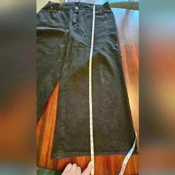 Cider Black Wide Leg High Rise Jeans Size 3X EUC - Picture 8 of 9